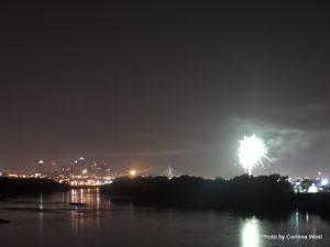 Rod and I rode all day on the Fourth of July to find this angle from the bike path to get the river, downtown, and the fireworks display. Cycling is one of my best ways to handle emotional distress. Calling it a disease takes my power away.