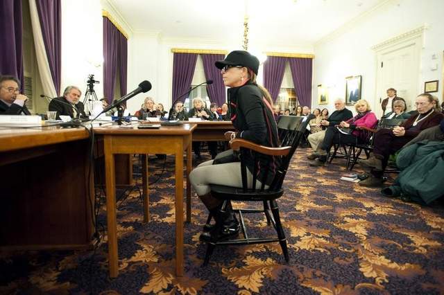 Christina Schumacher testifies Thursday at the Vermont Statehouse.