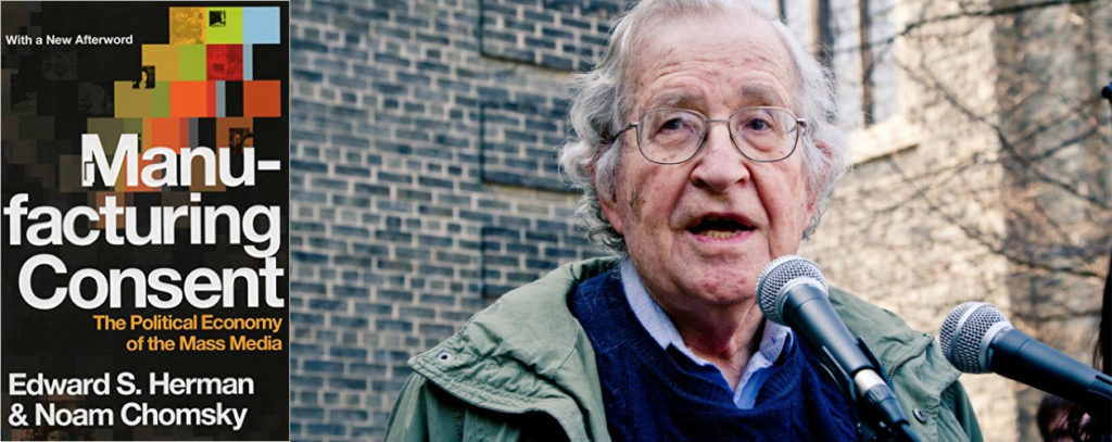 Fava compares Noam Chomsky's propaganda model to the influence of financial conflicts of interest on research.
