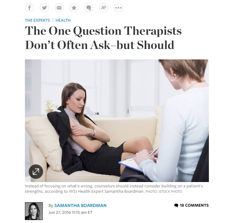 one question therapists should ask