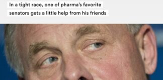 “In a Tight Race, Pharma’s Favorite Senator gets a Little help from his Friends”