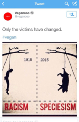 racist imagery from vegan movement