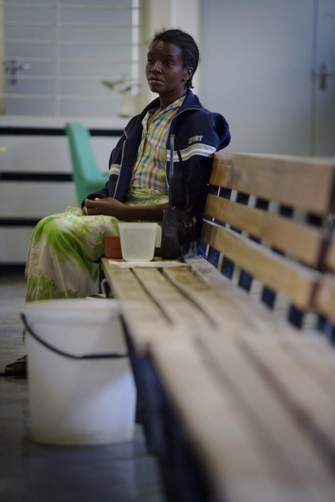 A woman waits to be tested at a cholera treatment centre in the Budiriro District, that was badly affected by cholera, in Harare, Zimbabwe on the 21st April, 2009. Photo: Kate Holt / AusAID