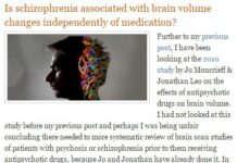 Is Schizophrenia Associated with Brain Volume Changes Independently of Medication?