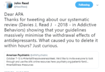 Prescribed Drug Dependence Findings: Psychiatry’s Appalling Response