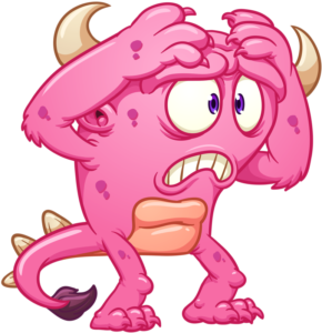 pink worry monster