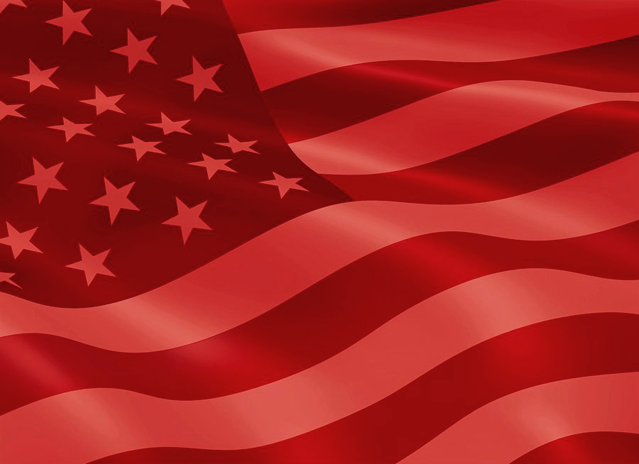 American Flag Red Color