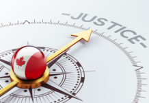 Canadian Mental Health Legislation and the CRPD canadian flag symbol pointing toward the word "justice"