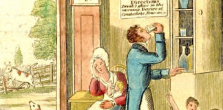 An American History of Addiction: Ardent Spirits Drunkard's progress lithograph 1826