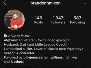 Brandonn Mixon's Instagram bio