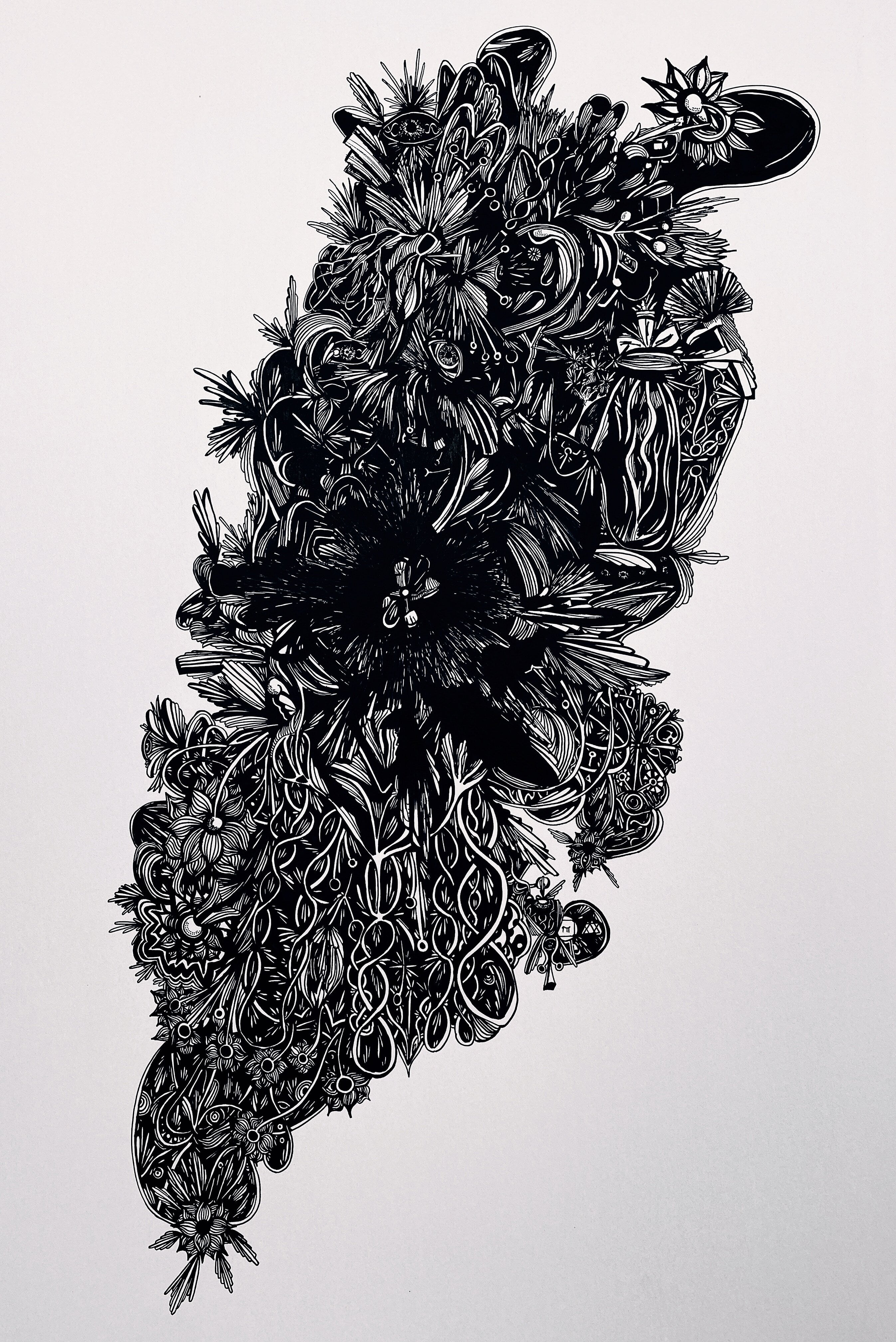 An intricate sharpie drawing
