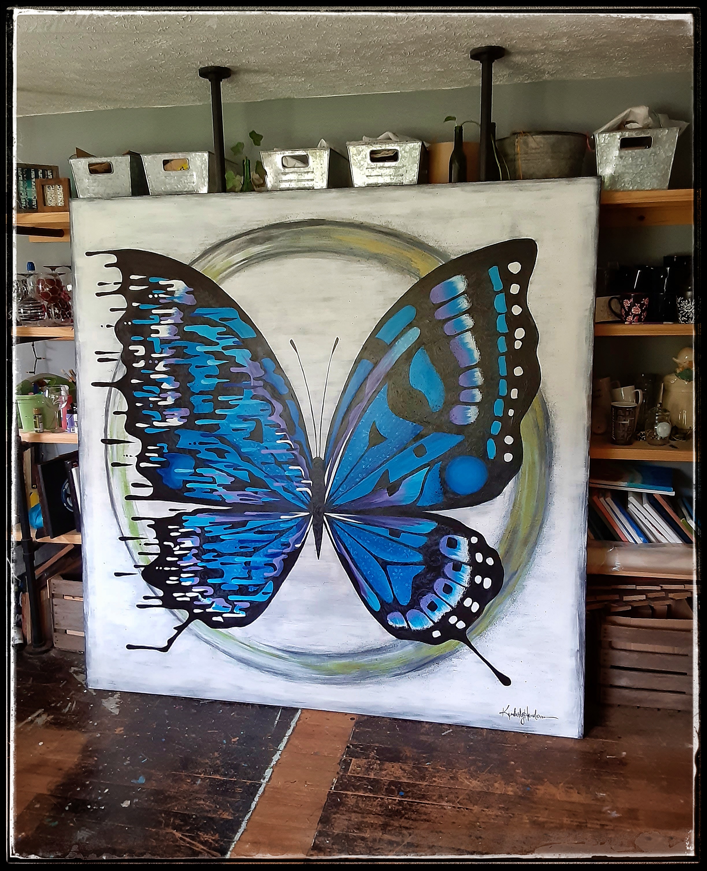 A painting of a butterfly