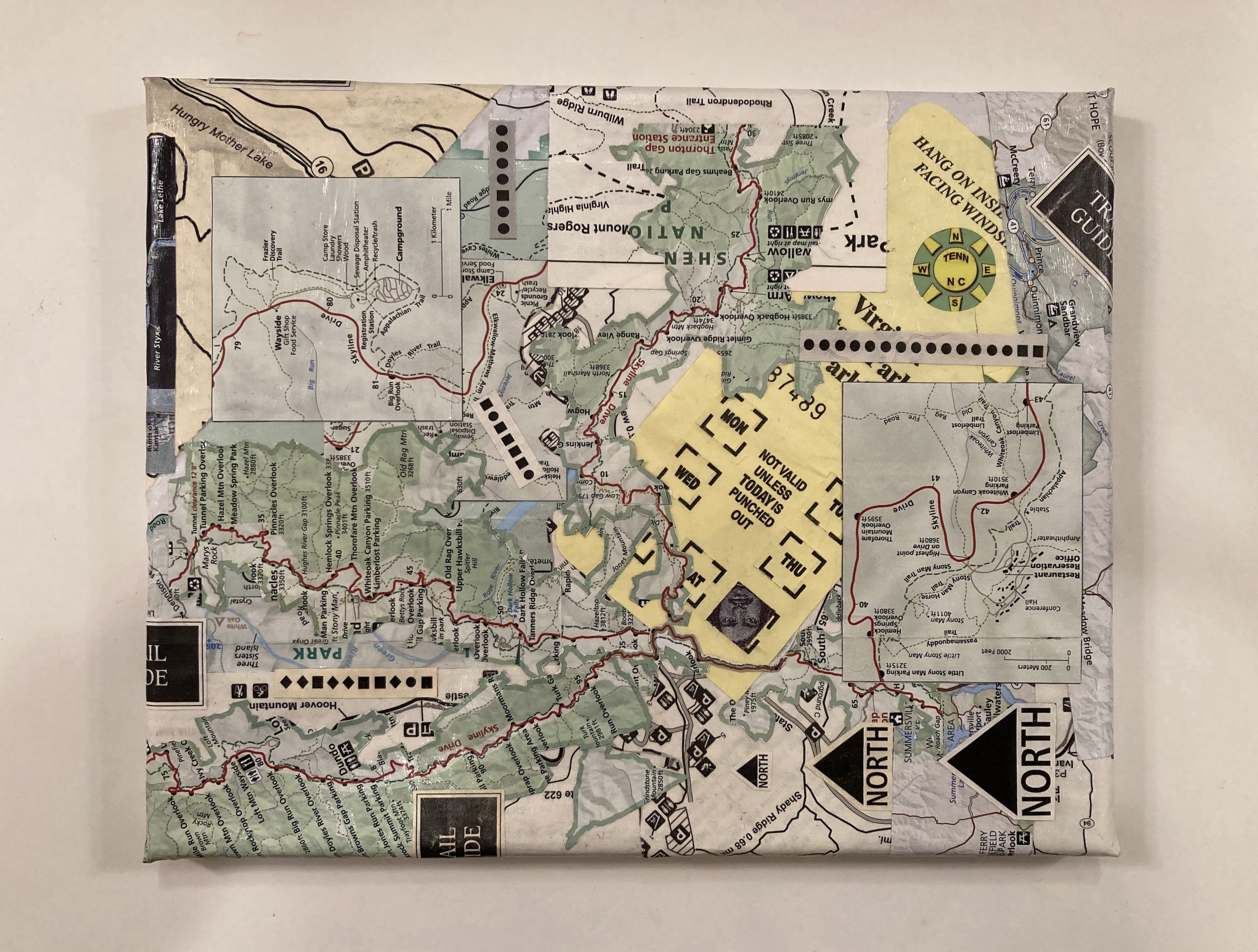 A collaged map