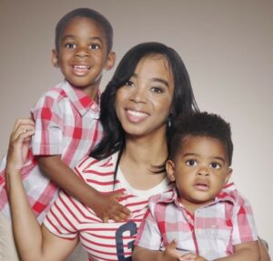 Roxanne Stewart-Johnson and her children