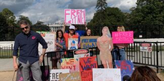 #FreeBritney Takes the Capitol: Rallygoers Seek Momentum for Guardianship Reform Photograph of Free Britney rallygoers holding signs in front of the White House in DC