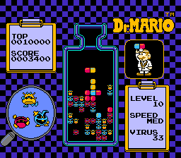 Screenshot of the Dr. Mario videogame