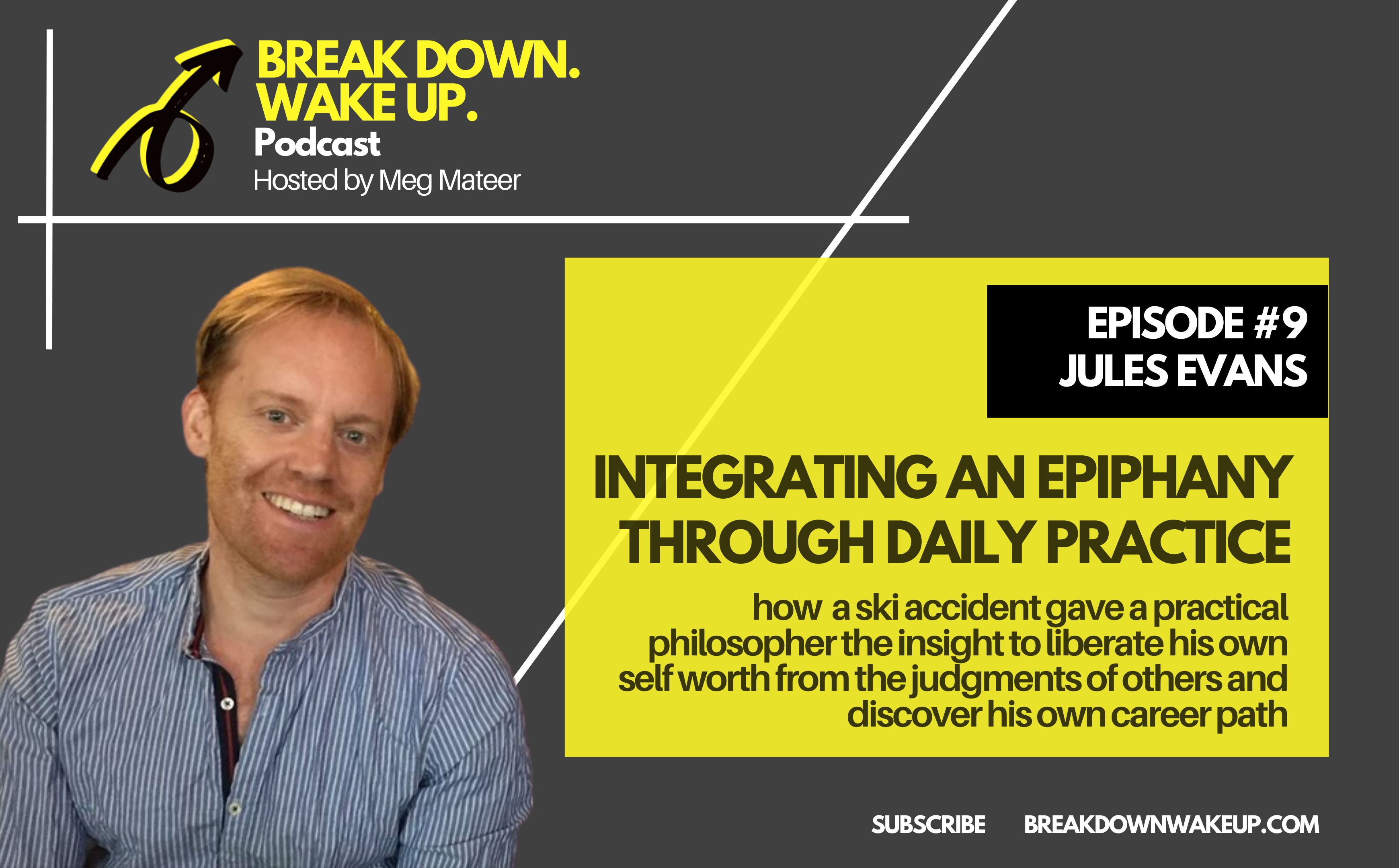 Break Down. Wake Up. podcast – 009 - Integrating an Epiphany Through Daily Practice with Jules Evans - Vimarsana News