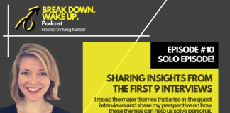 Break Down. Wake Up. podcast – 010 – SOLO EPISODE! Sharing Insights from the First 9 Interviews