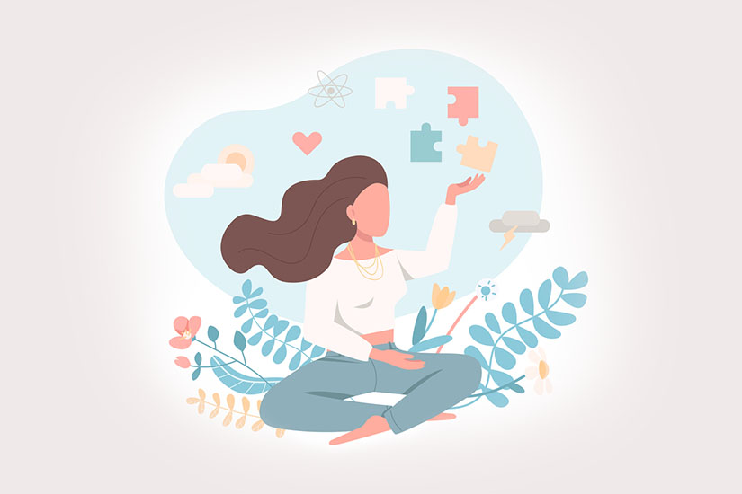 Illustration depicting wellbeing