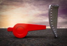 Pharmaceutical Industry and FDA Use Mob Tactics to Silence Whistleblowers Whistle is protected by a metal shield on the ground