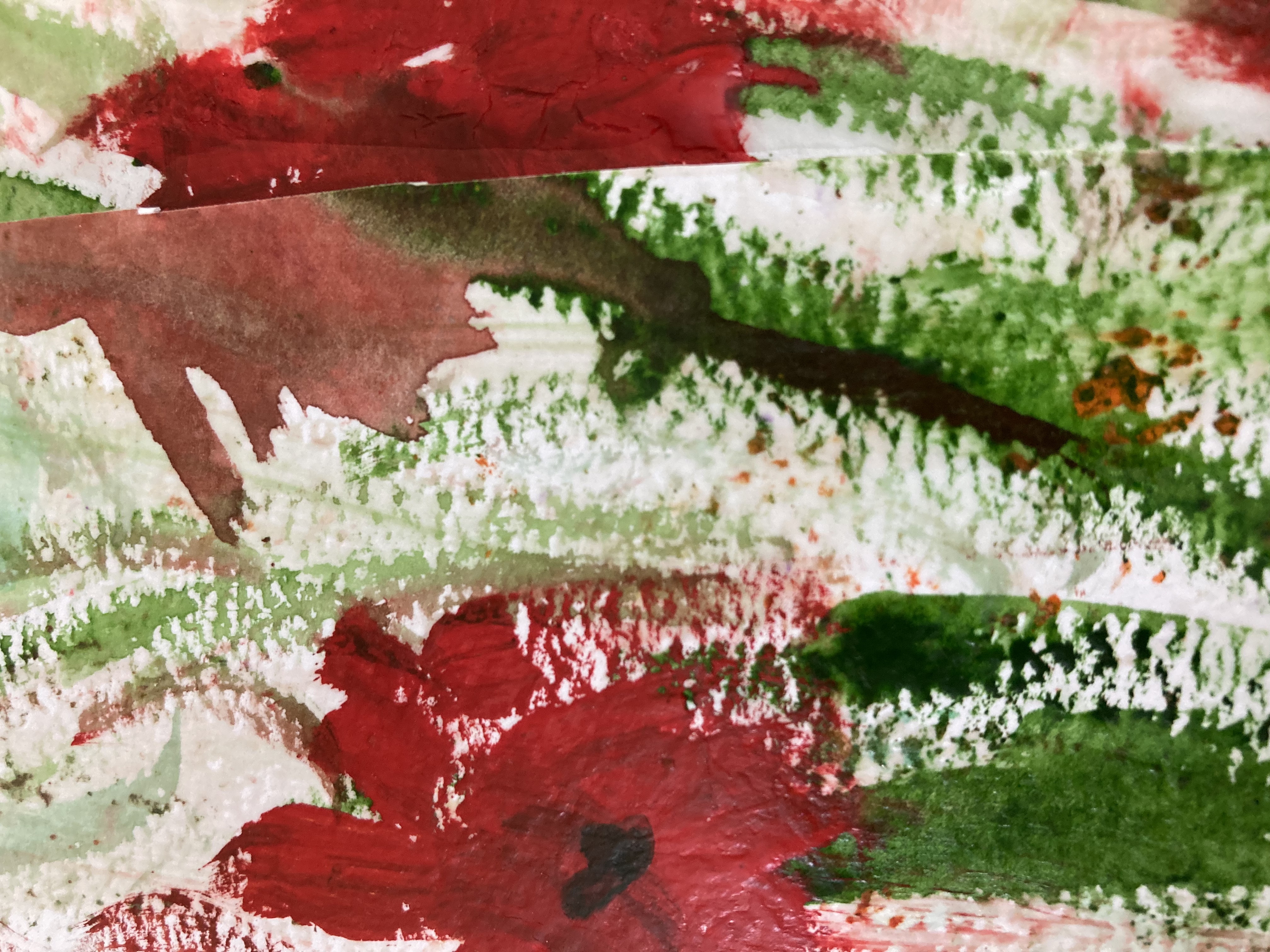 loose red flowers in watercolor and acrylic