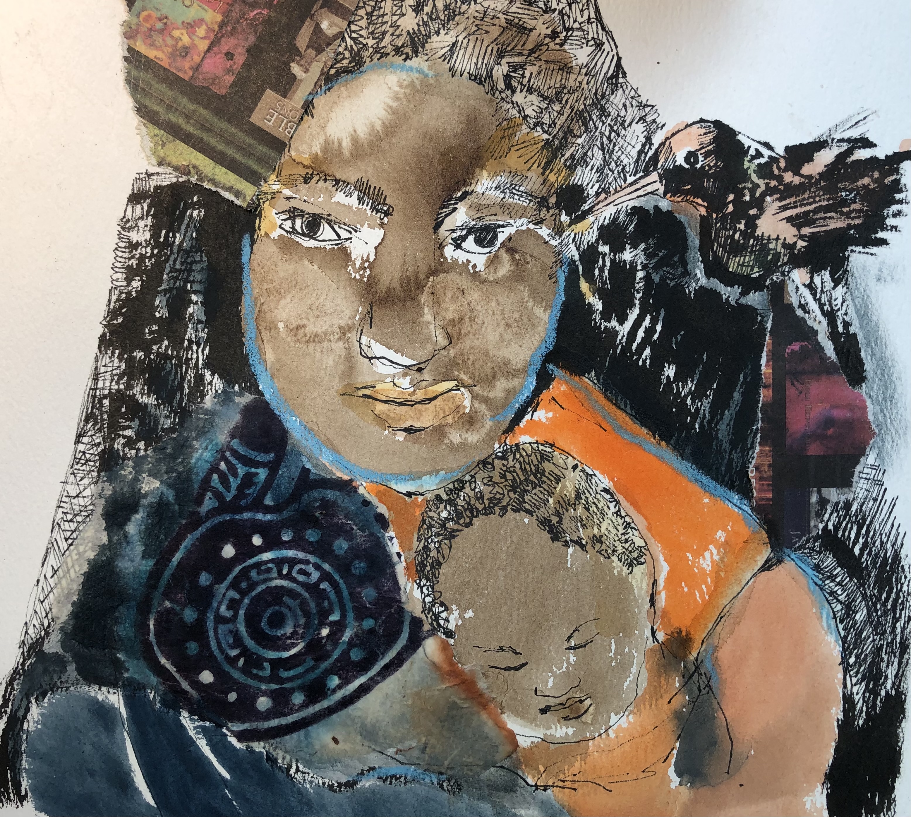 two people and a bird