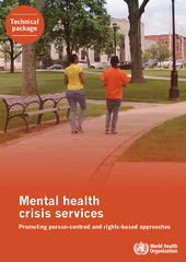 Cover of World Health Organization booklet on Mental Health Crisis Services