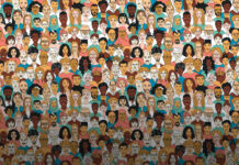 Should Everyone Be in Therapy? Vector illustration of a crowd of many diverse faces