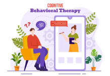 Unmasking the Politics Behind CBT’s Rise to Prominence CBT or Cognitive Behavioural Therapy Vector Illustration with Person Manage their Problems Emotions, Depression or Mindset in Mental Health Background