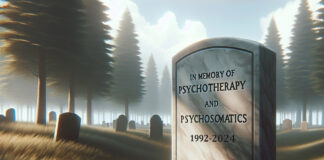 The Editorial Demise of Psychotherapy and Psychosomatics Is Bad News For Us All Illustration of a headstone reading "IN MEMORY OF PSYCHOTHERAPY AND PSYCHOSOMATICS 1992-2024"