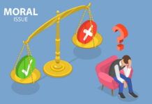 3D Isometric Flat Vector Conceptual Illustration of Moral Issue, Ethical Dilemma, Decision Making.