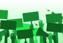 Green Party of California: Forced Treatment Must Be Abolished Illustration of green posters protest