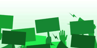 Green Party of California: Forced Treatment Must Be Abolished Illustration of green posters protest