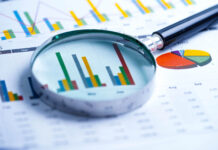 magnifying glass on graphs