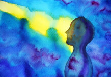 Wouter Kusters and God mind spiritual human head abstract art watercolor painting illustration design hand drawing