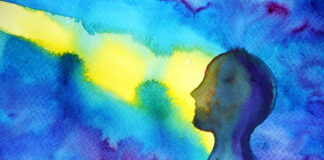 Wouter Kusters and God mind spiritual human head abstract art watercolor painting illustration design hand drawing