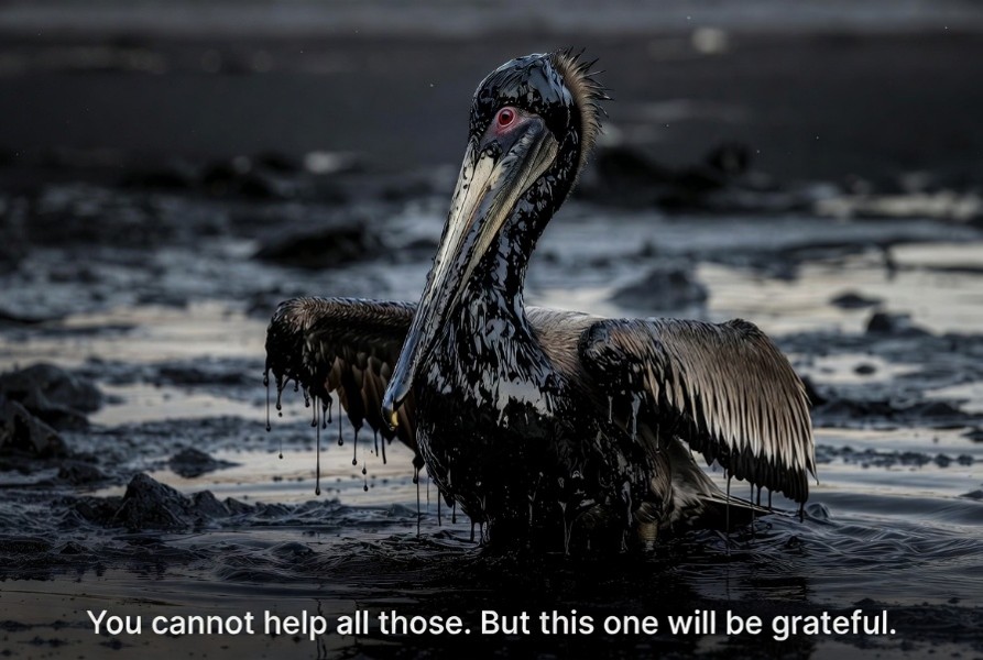 "You cannot help all those. But this one will be grateful."